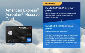 加拿大Amex Aeroplan Reserve Card 11万分开卡礼
