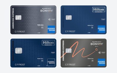 加拿大Amex万豪个人卡与美国Amex Hilton Surpass、Hilton Aspire、Marriott Bonvoy Bevy卡面